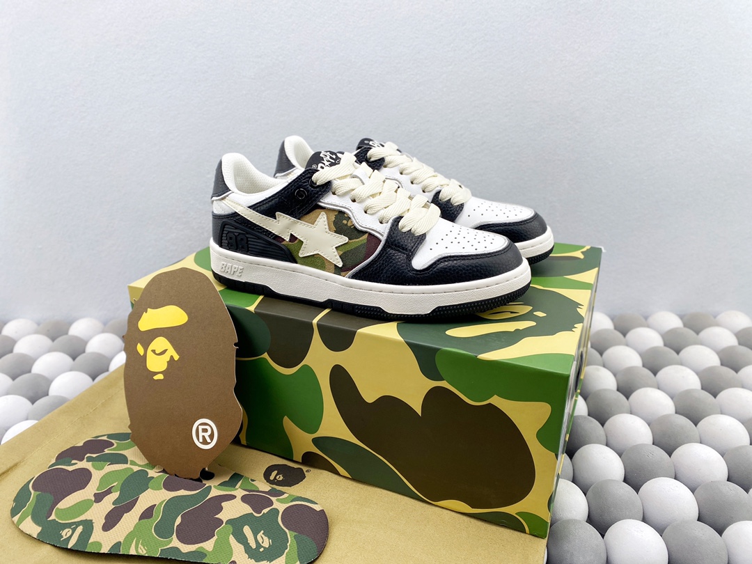 Bape sta ‼ ️nigo marca HUMAN MADE BAPE sta sk8 To Nigo", zapatos de skate clásicos, un juego completo de emba…