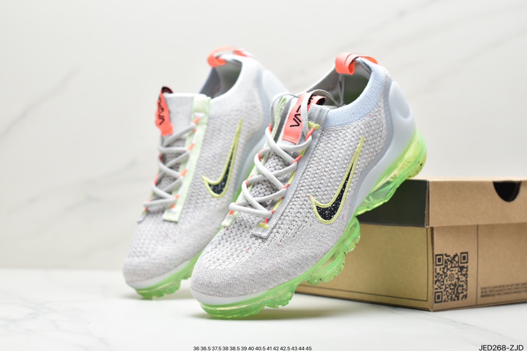 150 Nike Air Vapormax 2021 Flyknit FK”Volt Grey Green Mulit-Color”VM2021飞织全掌大气垫百搭休闲运动慢跑鞋DC4112-002