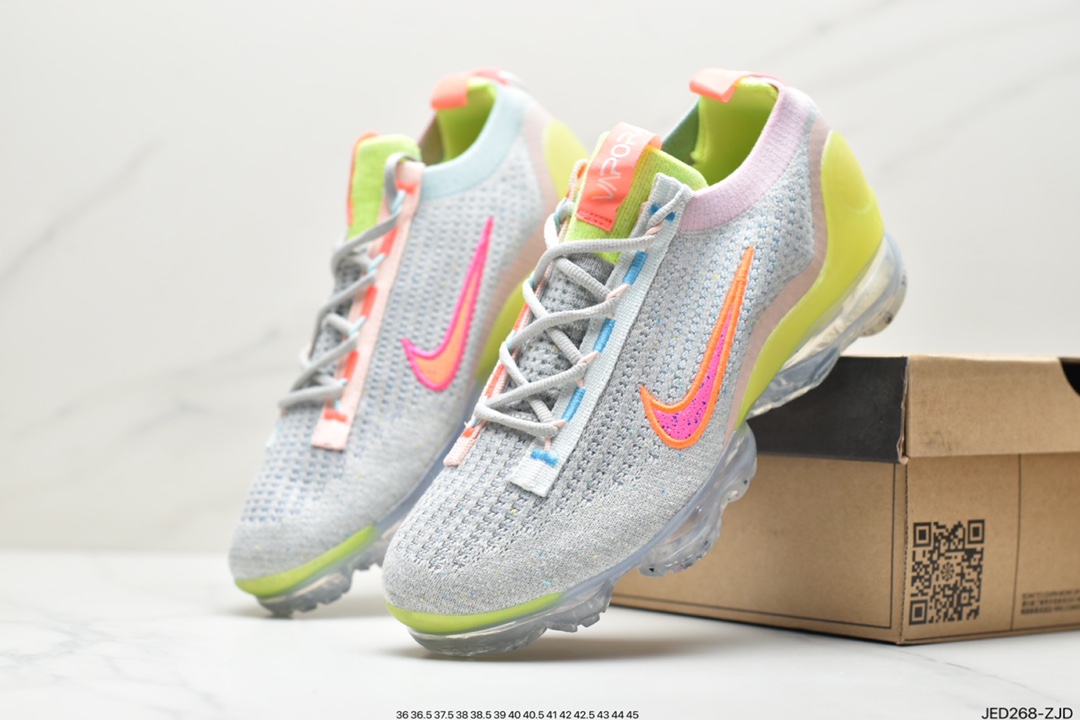 150 Nike Air Vapormax 2021 Flyknit FK”Volt Grey Green Mulit-Color”VM2021飞织全掌大气垫百搭休闲运动慢跑鞋DC4112-002