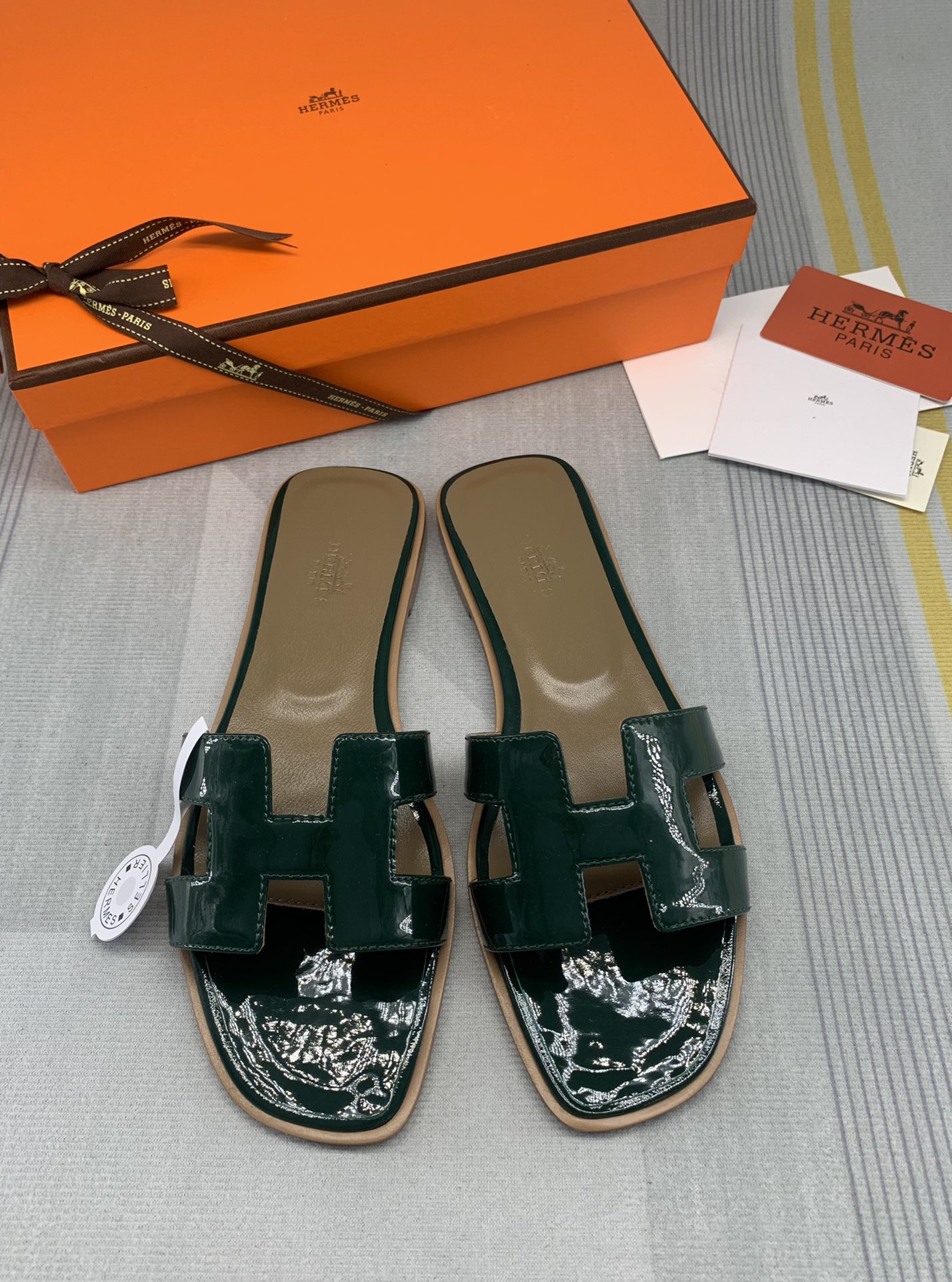 Hermes Sapatos Sandálias Pele de cabra carneiro