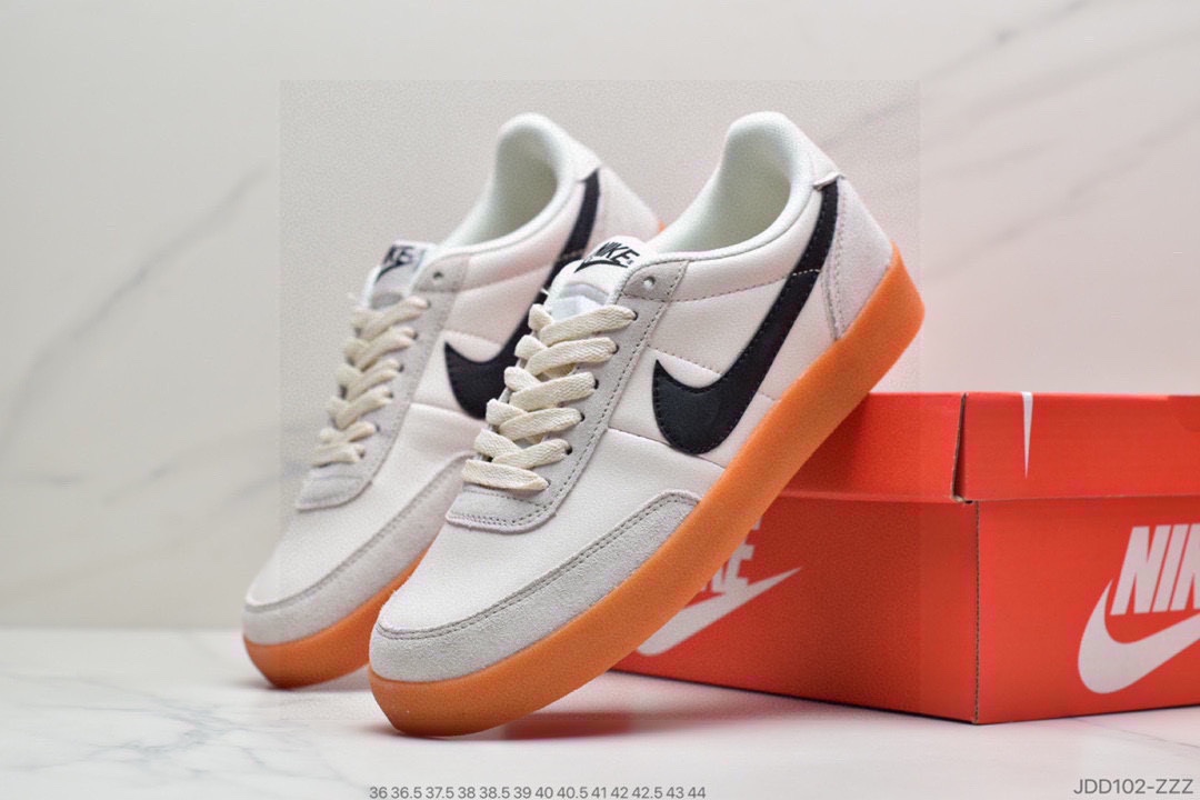 120 公司级耐克板鞋 生胶米白绿色 复古板鞋J.Crew x Nike 联名 Killshot II Leather 采用米白色皮革432997-111