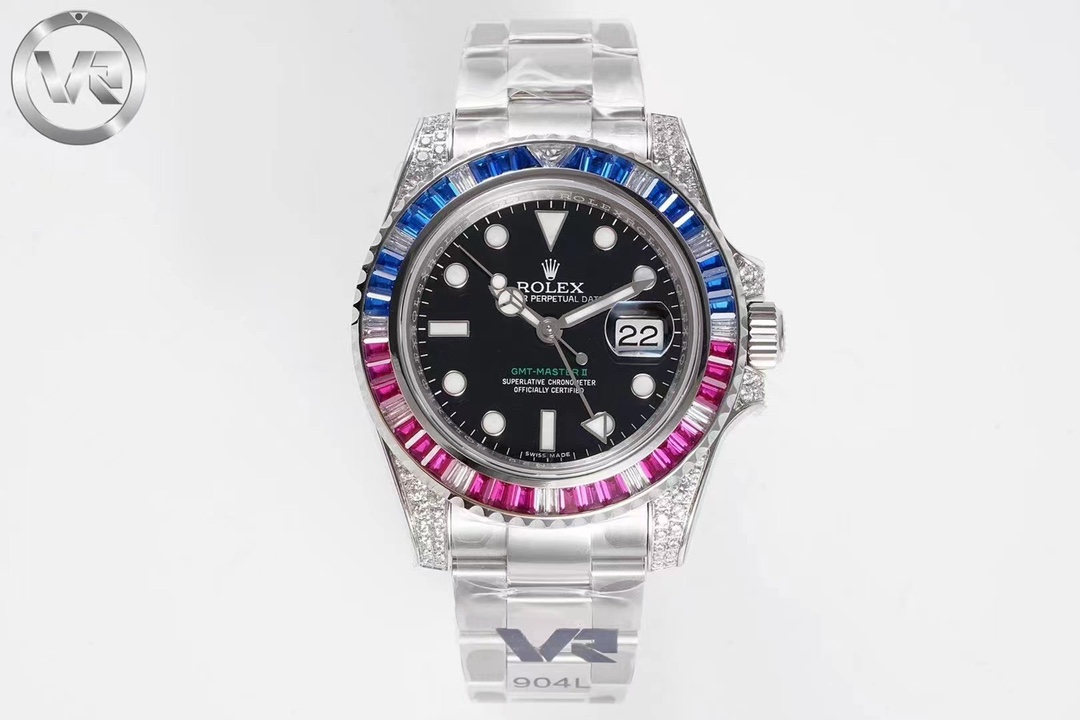 Rolex Gmt Master Orologio da Polso Falso di migliore qualità
 Blu Azzurro Con diamanti