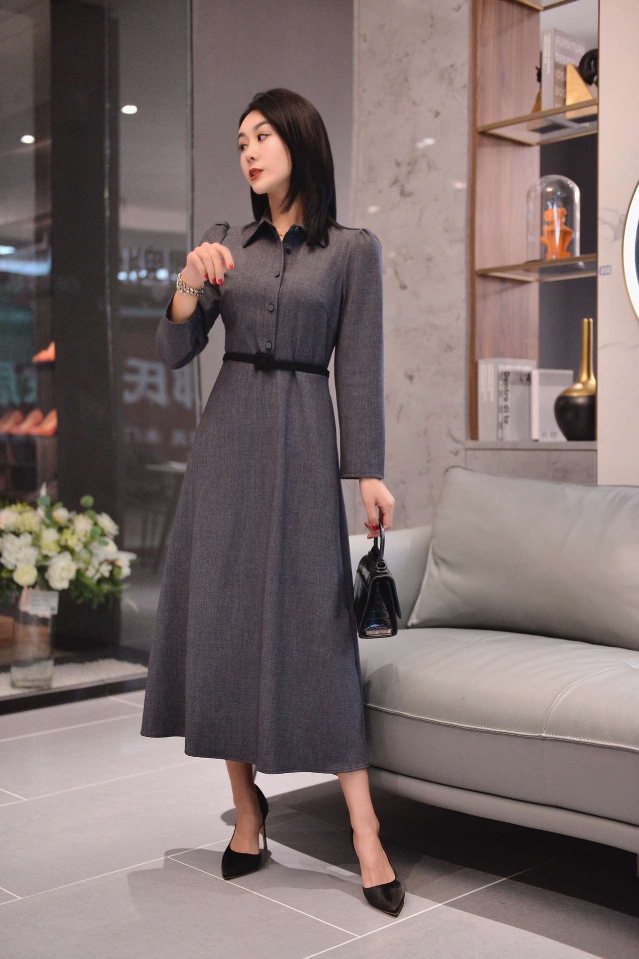 yupoo album169930高端品质女装高端 小香 🔥🔥🔥爆款大摆连衣裙 简约大方 2色灰色 黑色 码数SMLXL_Chanel