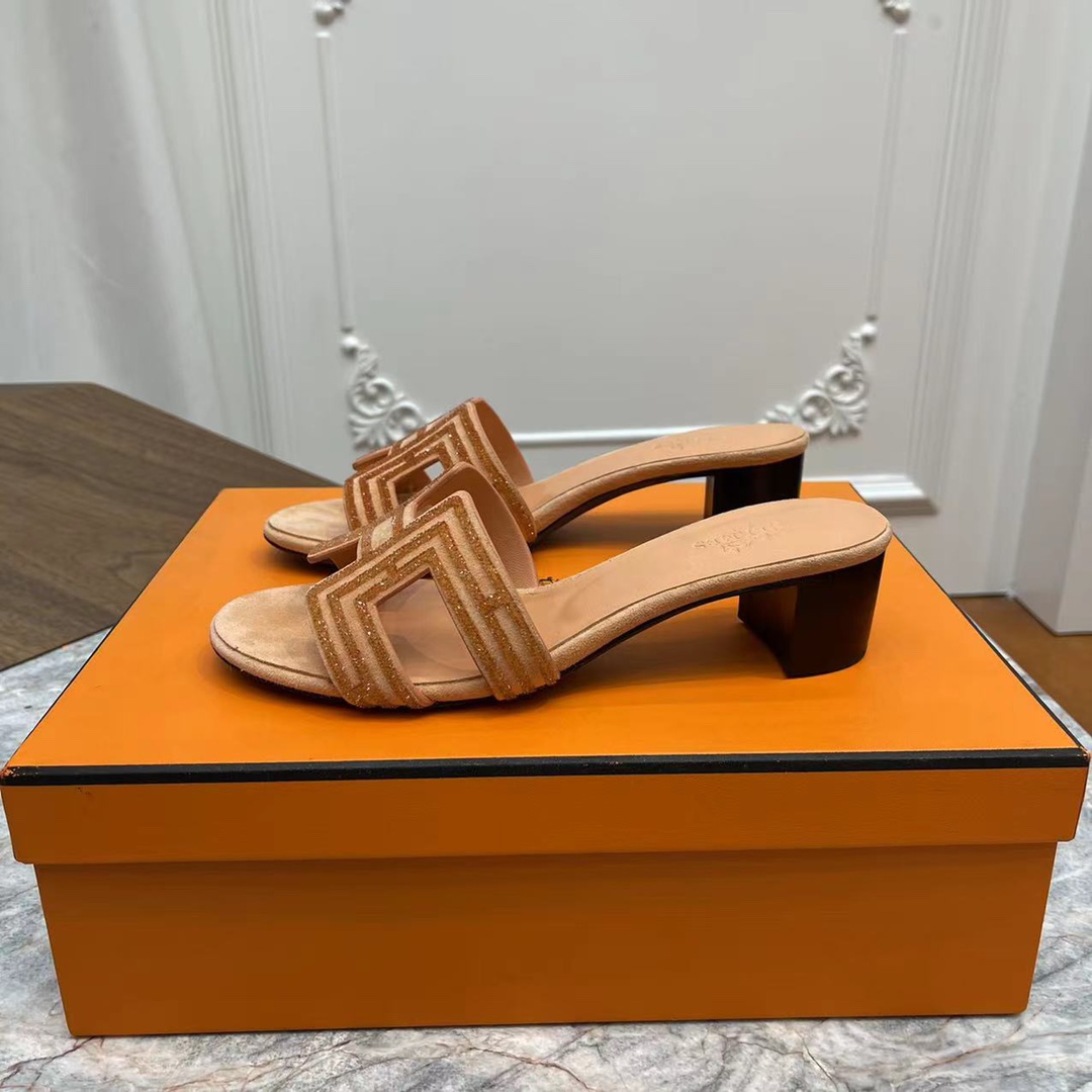 Hermes爱马仕   原版意大利进口高密度真皮大底女士凉鞋