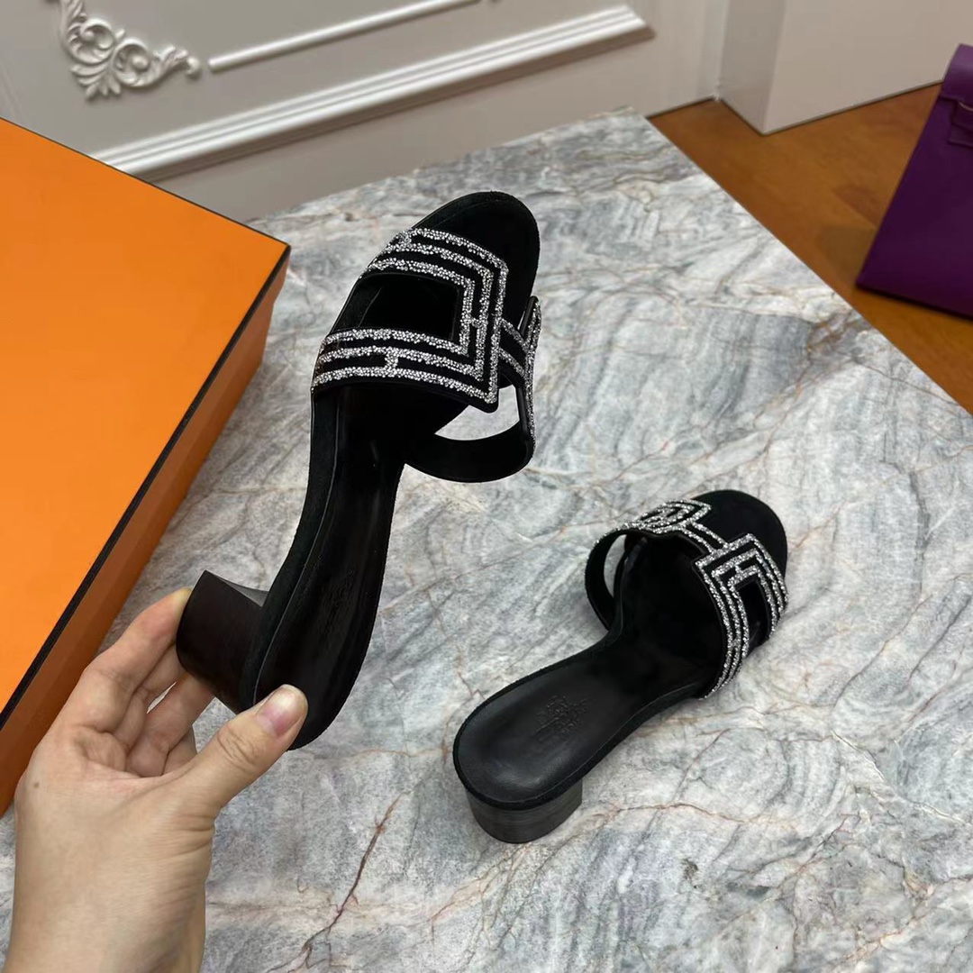 Hermes爱马仕 原版意大利进口高密度真皮大底女士凉鞋