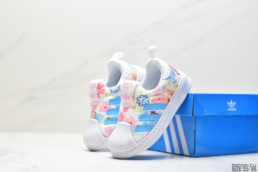 Children's shoes adidas official website clover SUPERSTAR 360 children's shell head pedal FW0701