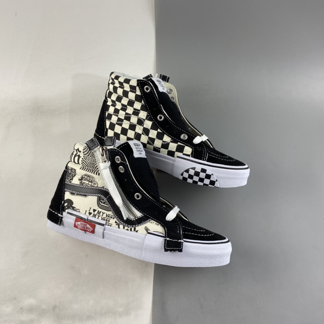 Vans Vault Sk8-Hi Reissue Ca Deconstruction High-Top Canvas Vulcanized Sneakers VN0A3WM16HJ