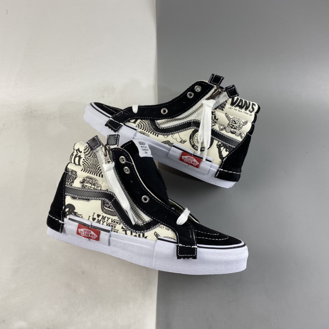 Vans Vault Sk8-Hi Reissue Ca Deconstruction High-Top Canvas Vulcanized Sneakers VN0A3WM16HJ