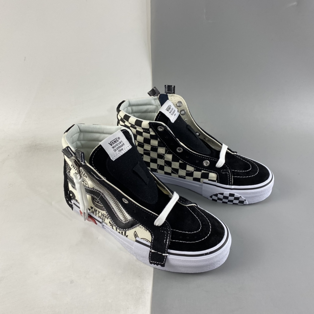 Vans Vault Sk8-Hi Reissue Ca Deconstruction High-Top Canvas Vulcanized Sneakers VN0A3WM16HJ