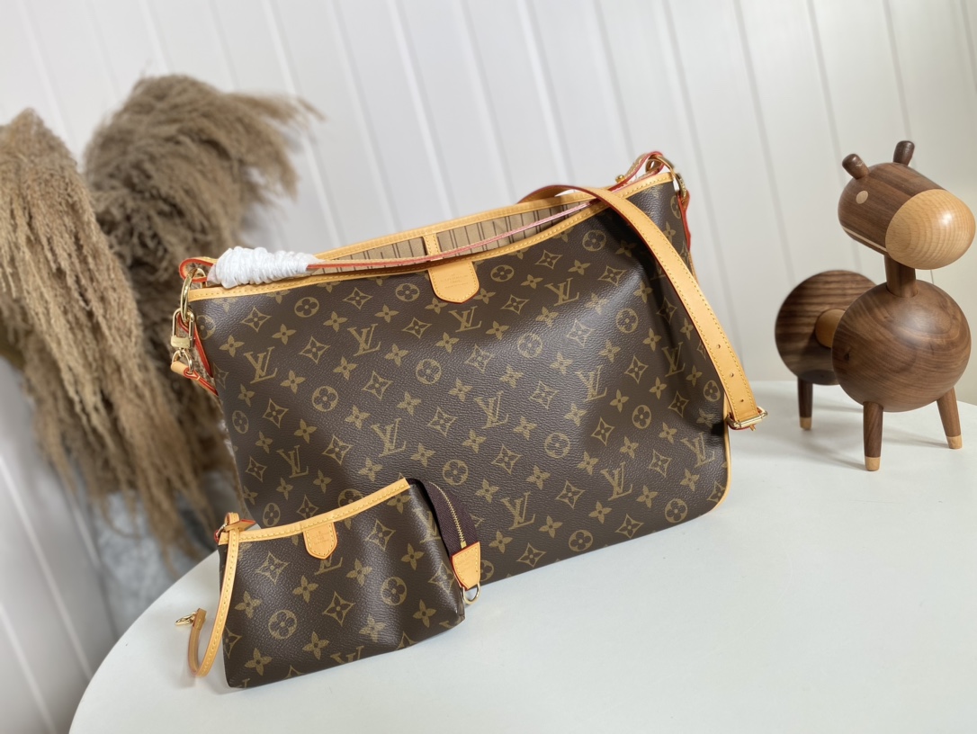 Louis Vuitton LV Graceful Handbags Tote Bags Yellow All Steel Monogram Canvas Fashion M40352