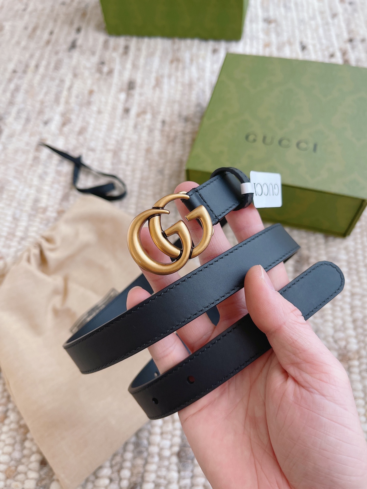 配全套包装礼盒GUCCI当季爆款复古