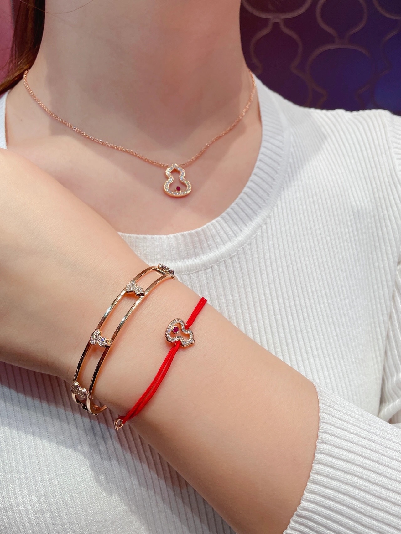 [Qeelin Jewelry]205949 [Our Product] Limited Edition Red Rope Bracelet for Gou