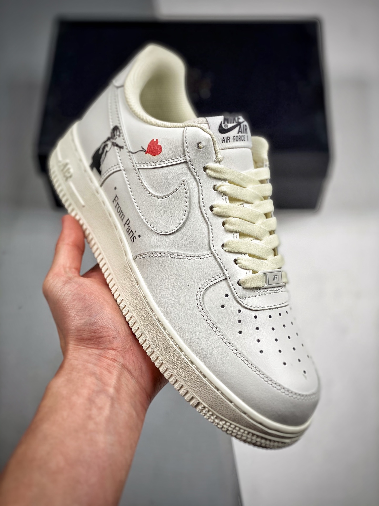 Nk Air Force 1 Low 07 "Corazón de San Valentín", horma y plantilla originales, crea la silueta auténtica de Air Force, …