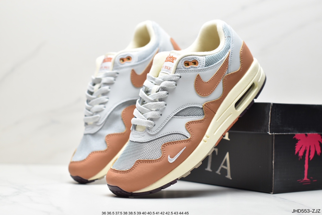 190 公司级复古气息十足,再次携手荷兰潮流名所兼街头品牌Patta x Nike Air Max 1 黑白灰 DH1348-004