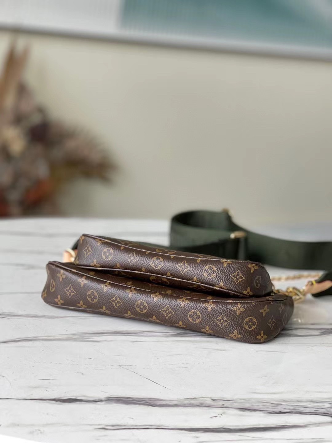 顶级加强版 M44813 绿色 Multi Pochette Accessoires 手袋集 Pochette Accessoires 4
