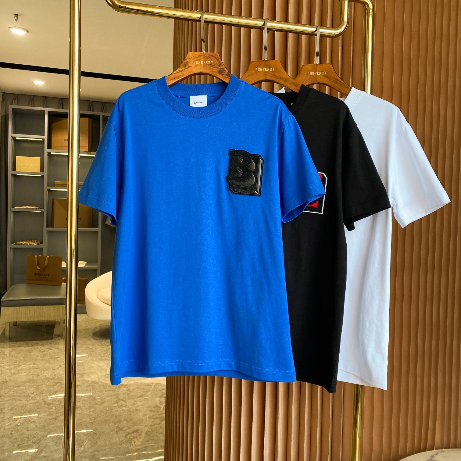 Burberry BBR 巴宝莉 字母图案棉质宽松 短袖T 恤衫