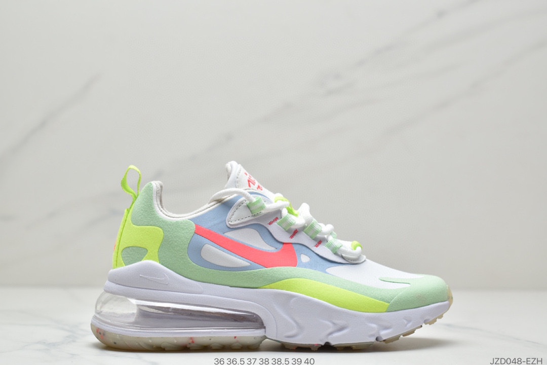 140 Nike Air Max 270 React SE”White/Dark Grey/Black/Red”270瑞亚赛车气垫百搭运动慢跑鞋AT6174-002