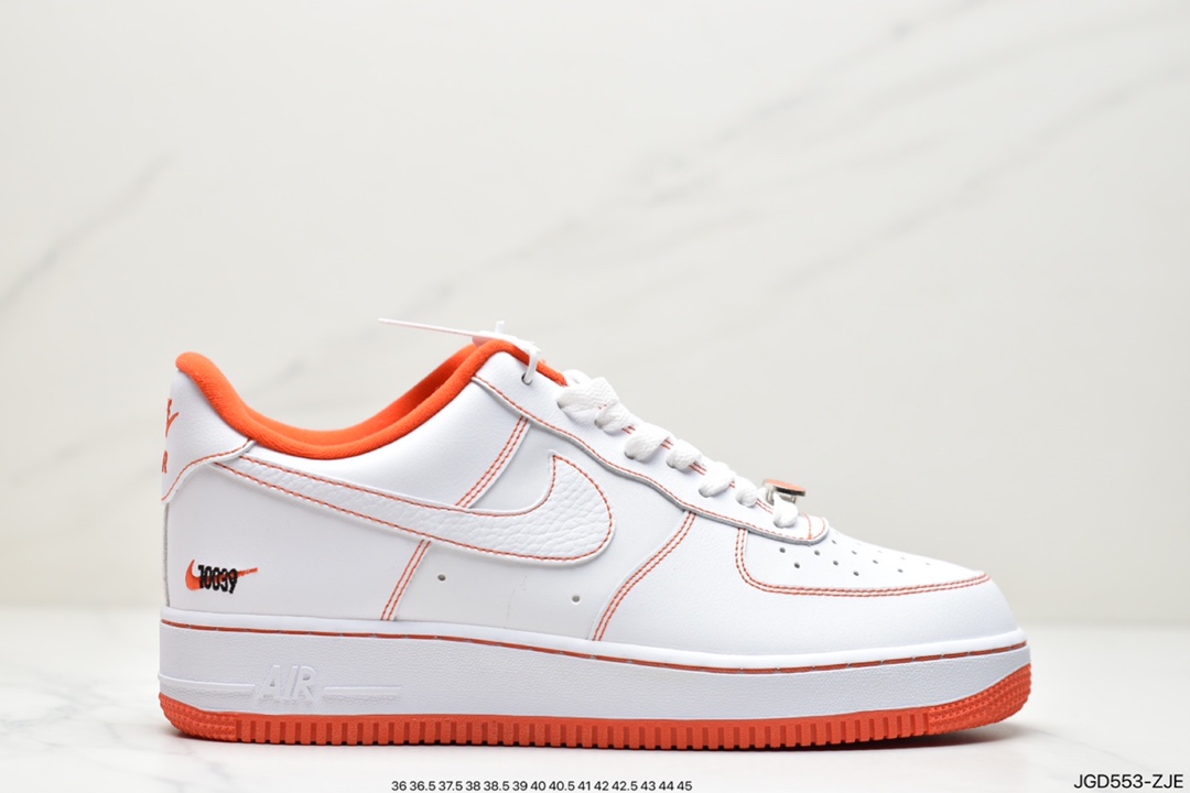 Nike Air Force 1 Low ”Rucker Park” Air Force One Sneakers ”Skin White Orange” CT2585-100