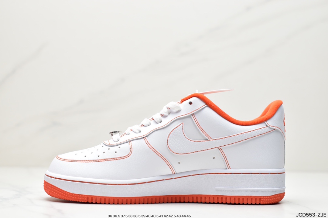 Nike Air Force 1 Low ”Rucker Park” Air Force One Sneakers ”Skin White Orange” CT2585-100