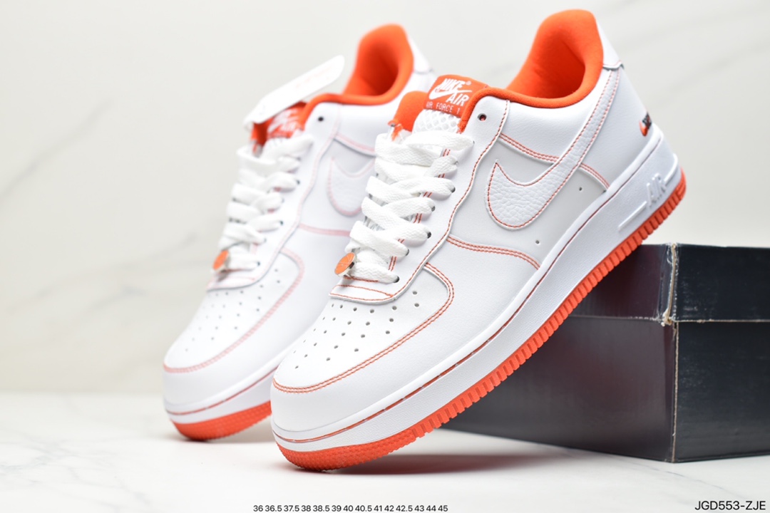 Nike Air Force 1 Low ”Rucker Park” Air Force One Sneakers ”Skin White Orange” CT2585-100