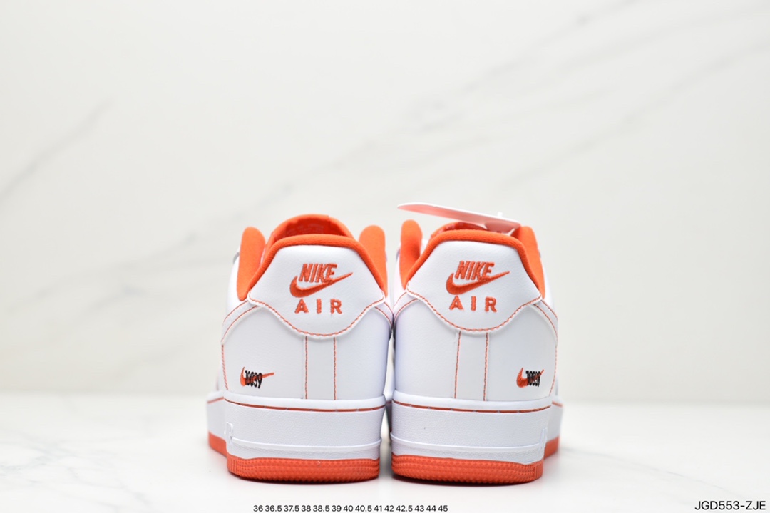 Nike Air Force 1 Low ”Rucker Park” Air Force One Sneakers ”Skin White Orange” CT2585-100