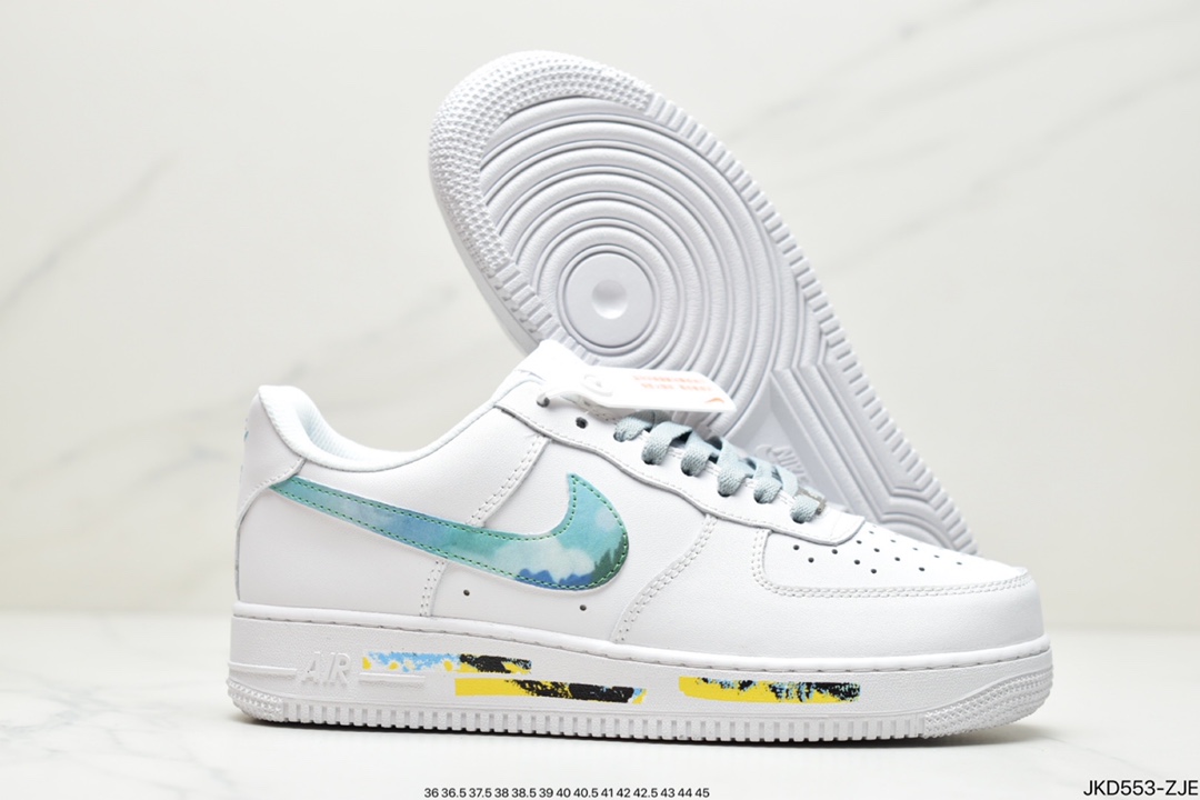 160 公司级耐克/Nike Air Force 1 07 LV8”White/Landscape Painting”空军一号板鞋DD8959-100