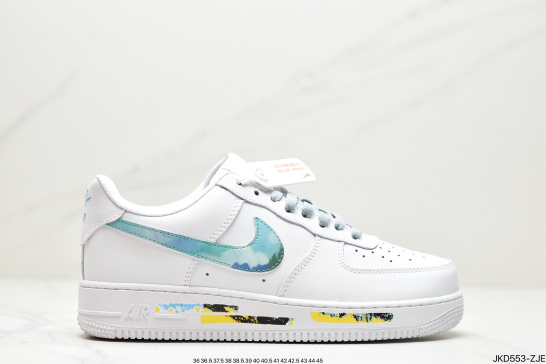 160 公司级耐克/Nike Air Force 1 07 LV8”White/Landscape Painting”空军一号板鞋DD8959-100