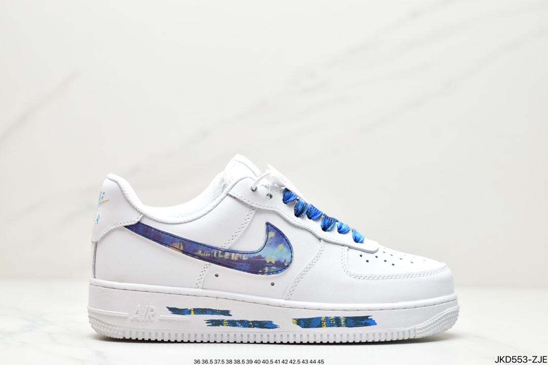 160 公司级耐克/Nike Air Force 1 07 LV8”White/Landscape Painting”空军一号板鞋DD8959-100