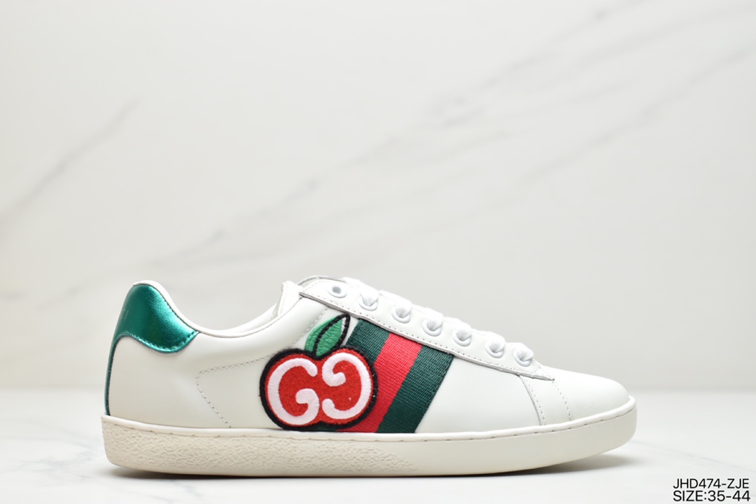 GUCCI Ace Embroidered Low-Top Colorblocking Embroidered Board Shoes 429446 A39G O9085