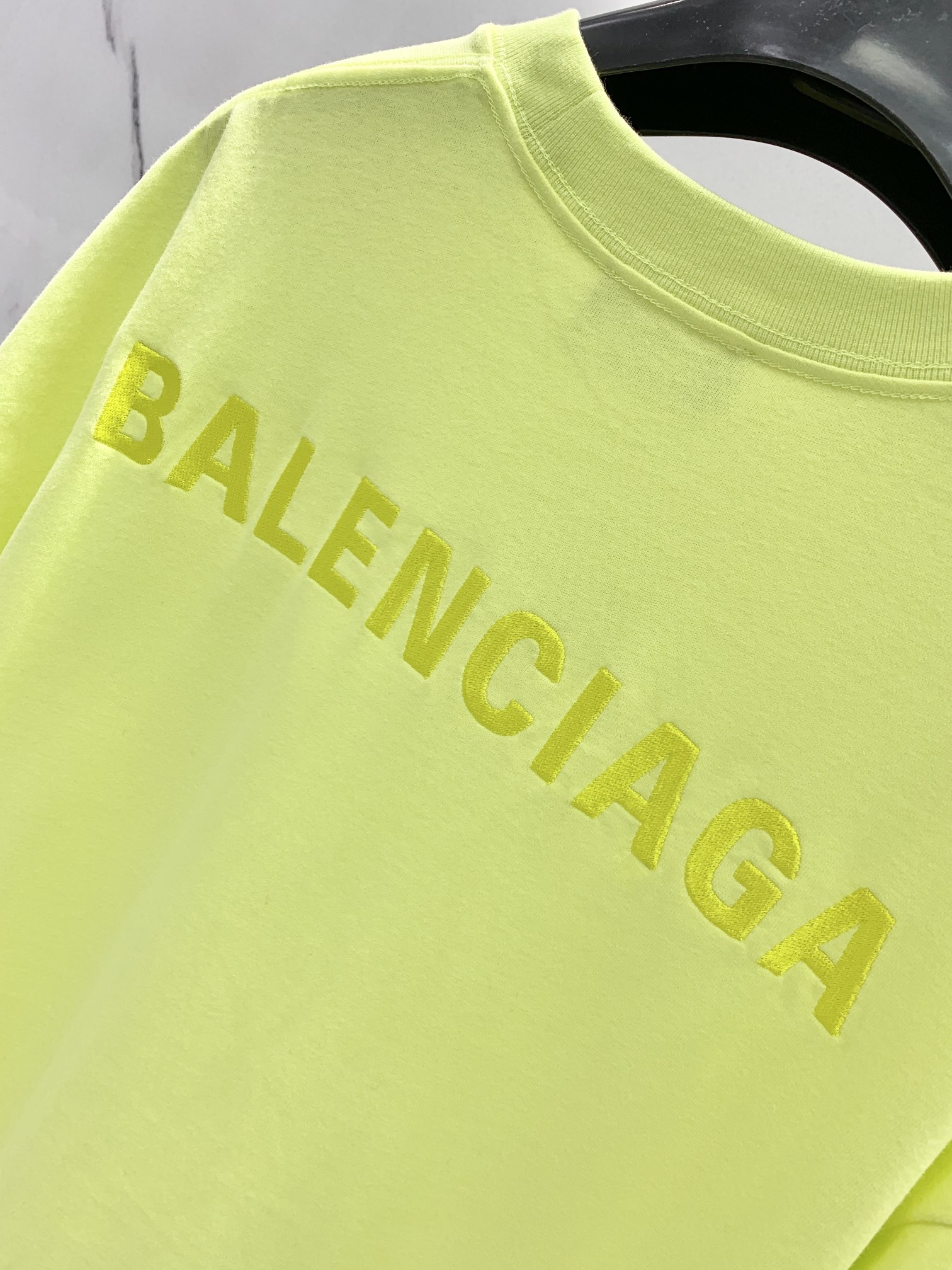 Balenciaga Oversized Neon Printed Cottonjersey Tshirt In Yellow  ModeSens