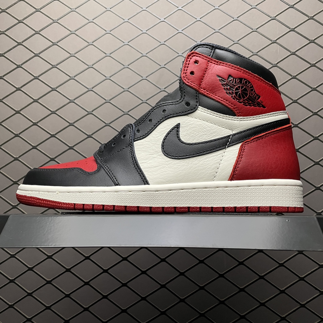 Air Jordan 1 " Bred Toe " AJ1 555088-610 40 40.5 41 42 42.5 43 44 44.5 45 46 47.5 Scarpe