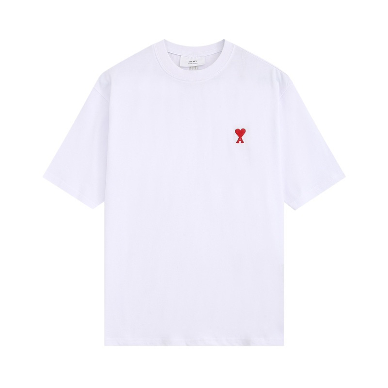 “Ami Alexandre Mattiussi’s Boyfriend Style Women’s Dress with Red Heart Embroidery” - 图片 8