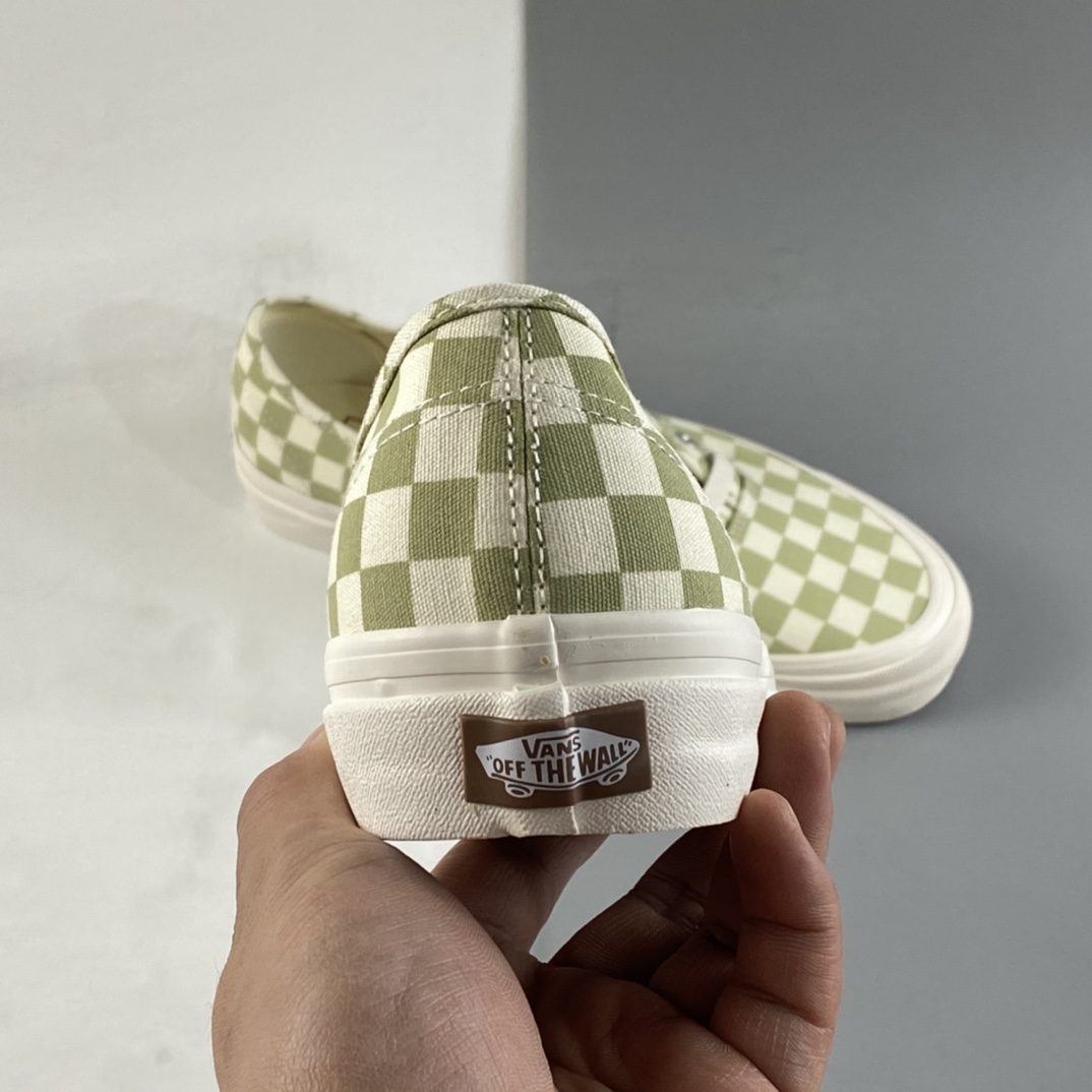 Vans Authentic Anaheim series classic green and white checkerboard low-top casual shoes VN0A5HZS9F0