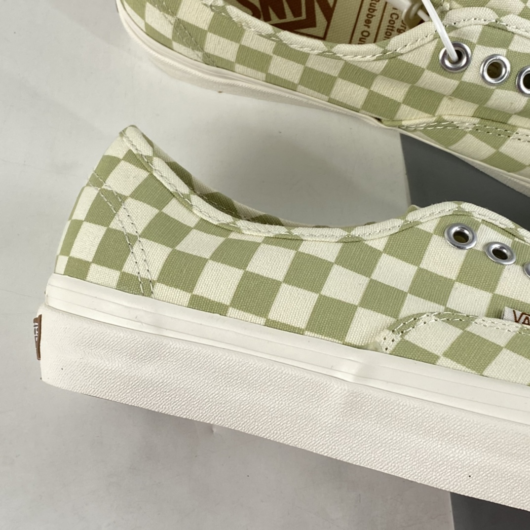 Vans Authentic Anaheim series classic green and white checkerboard low-top casual shoes VN0A5HZS9F0