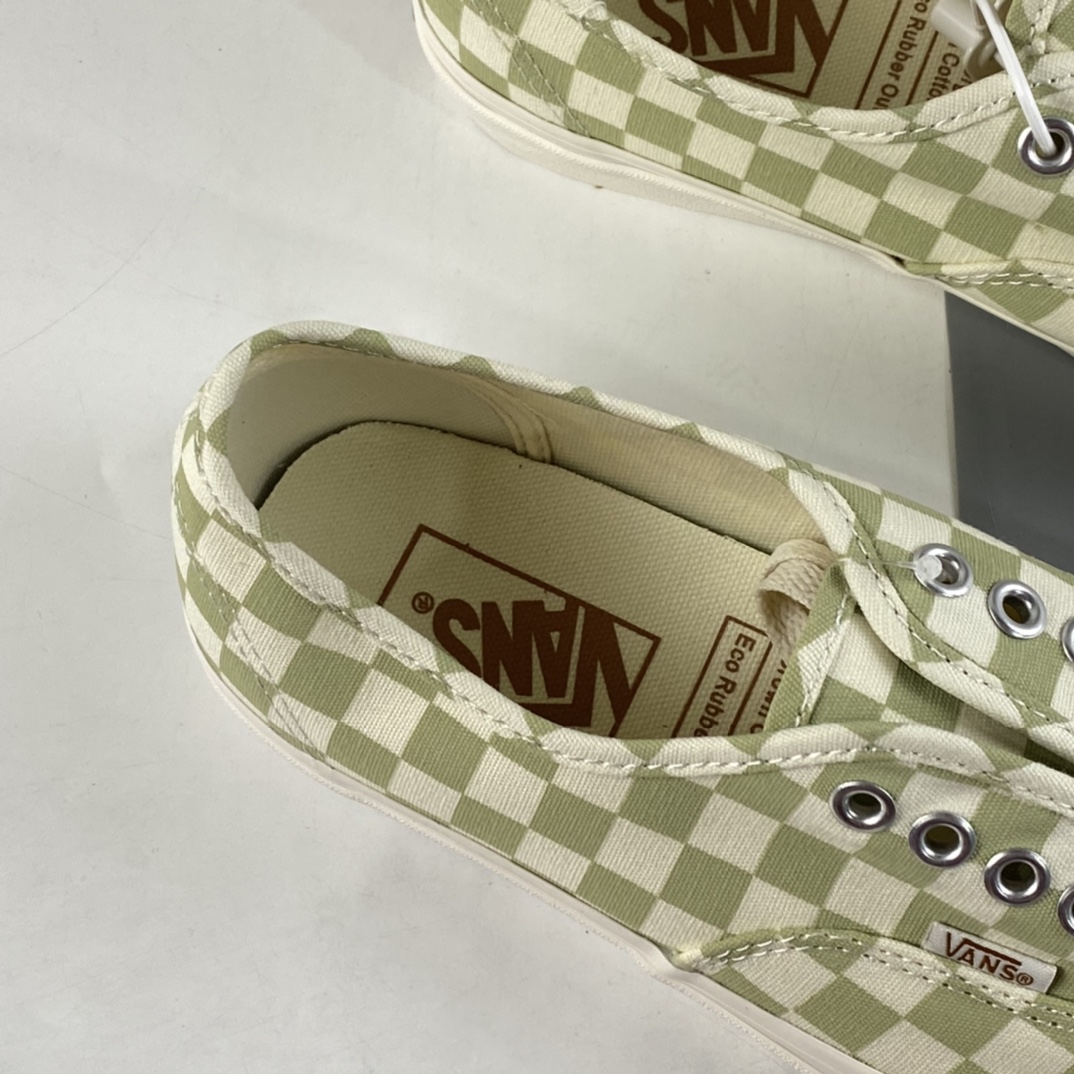 Vans Authentic Anaheim series classic green and white checkerboard low-top casual shoes VN0A5HZS9F0