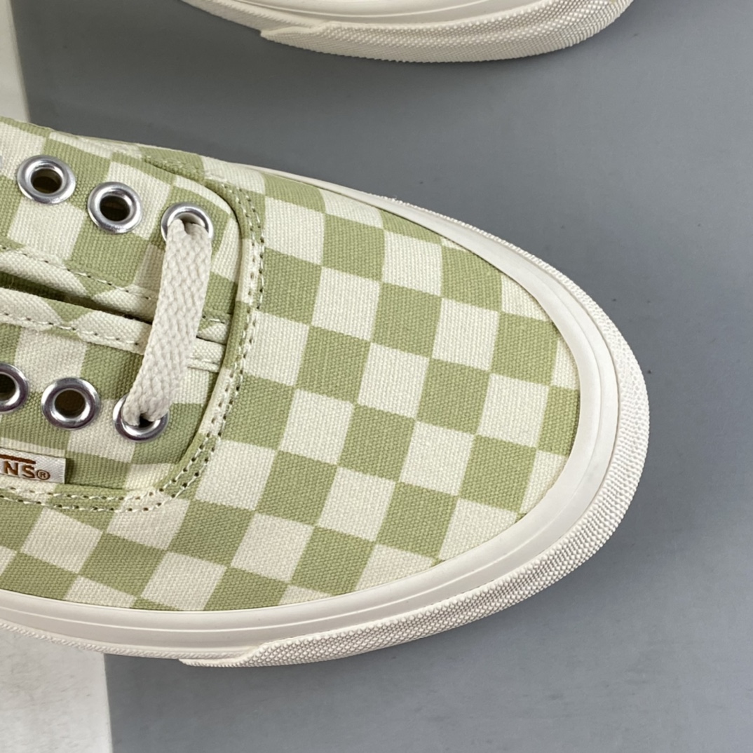 Vans Authentic Anaheim series classic green and white checkerboard low-top casual shoes VN0A5HZS9F0