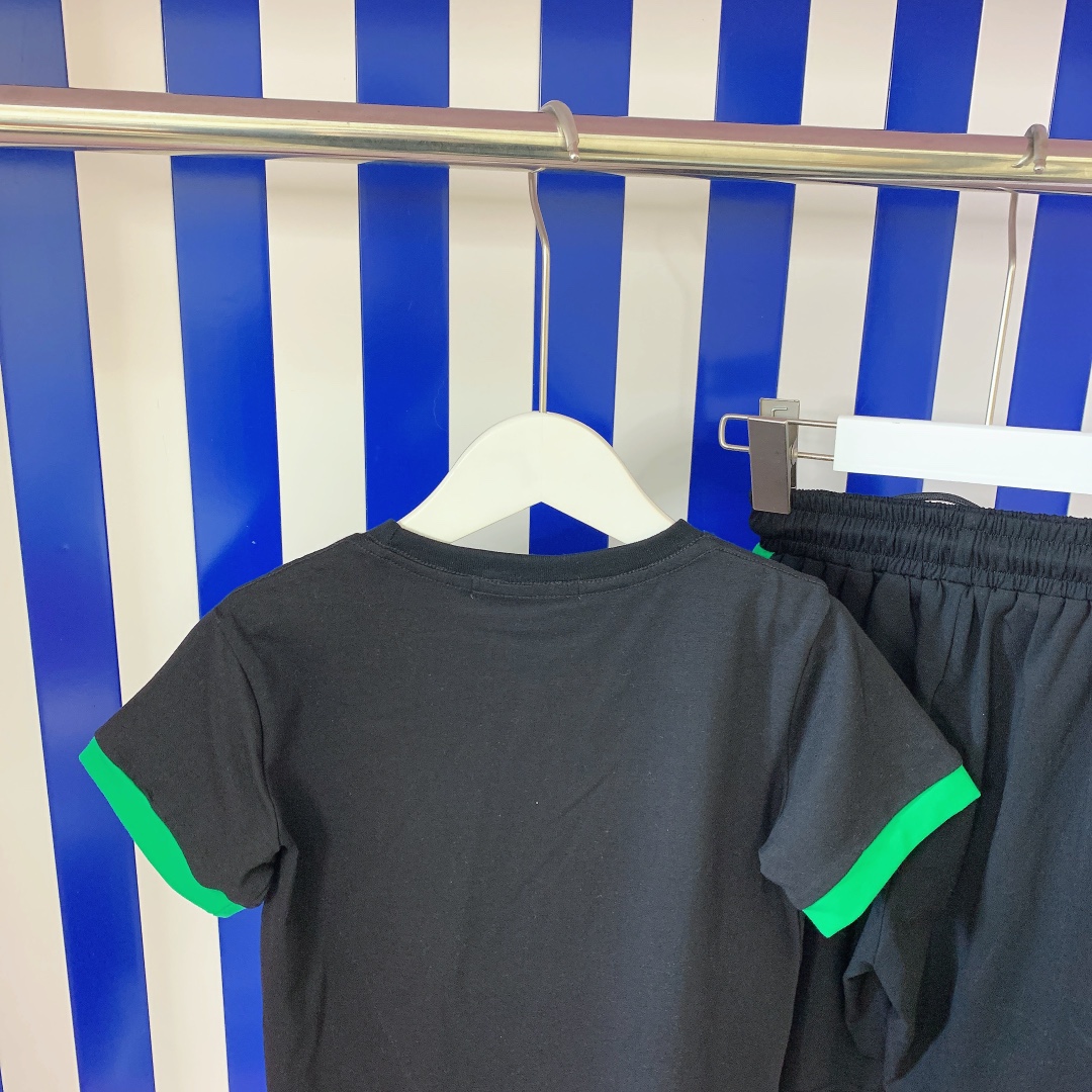 “BOTTEGA VENETA Kids’ Fashion: Cotton Sports Set with 3D Printing, No Glue, Sizes 110-160 Yards” - 图片 9