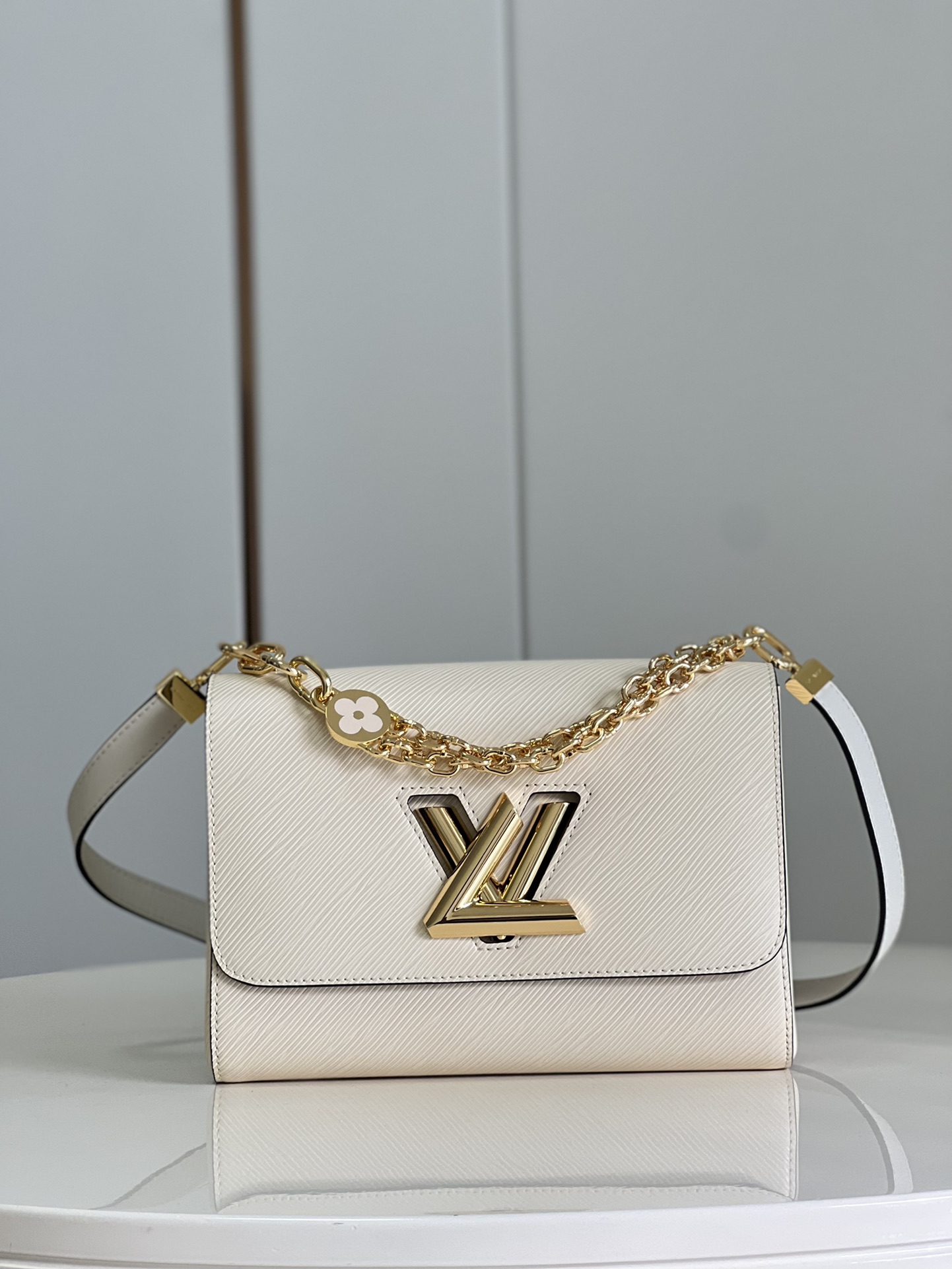 Louis Vuitton Bags Handbags White Sheepskin LV Twist Chains M50282