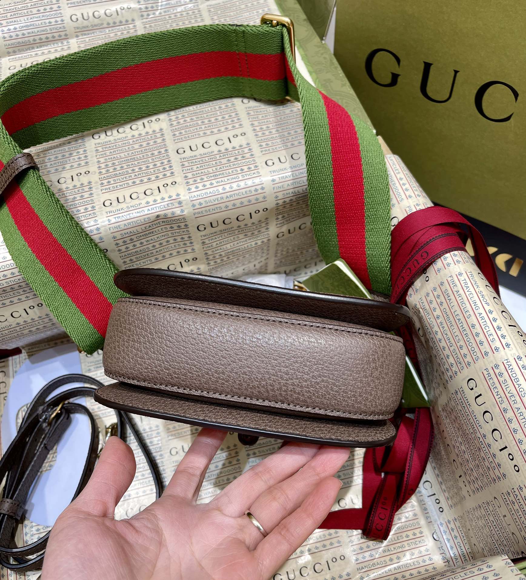 Túi Gucci Mini Jumbo GG Bag with Bamboo