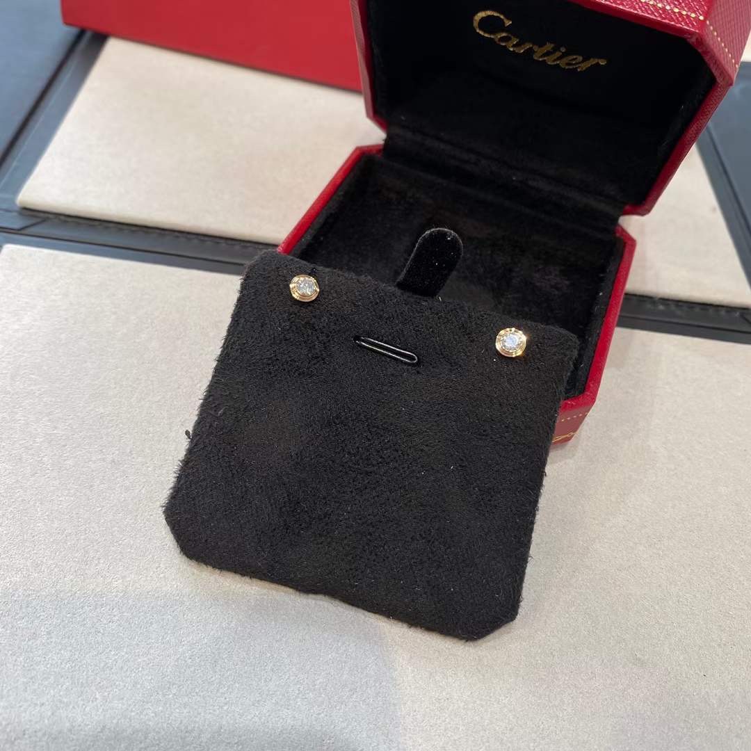 Cartier Cartier 卡地亚 飞碟单钻耳钉 双色