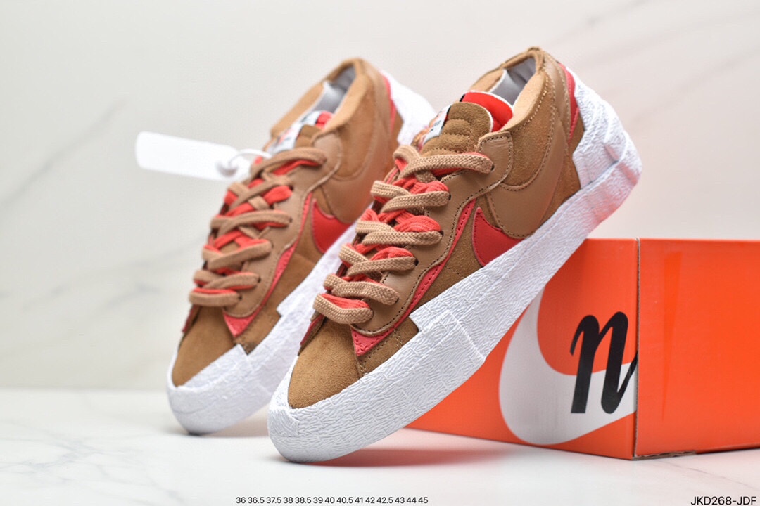 160 公司级联名日式解构美学品牌SACAI x Nike Blazer Low 重叠设计前卫开拓者低帮百搭板鞋DM7901