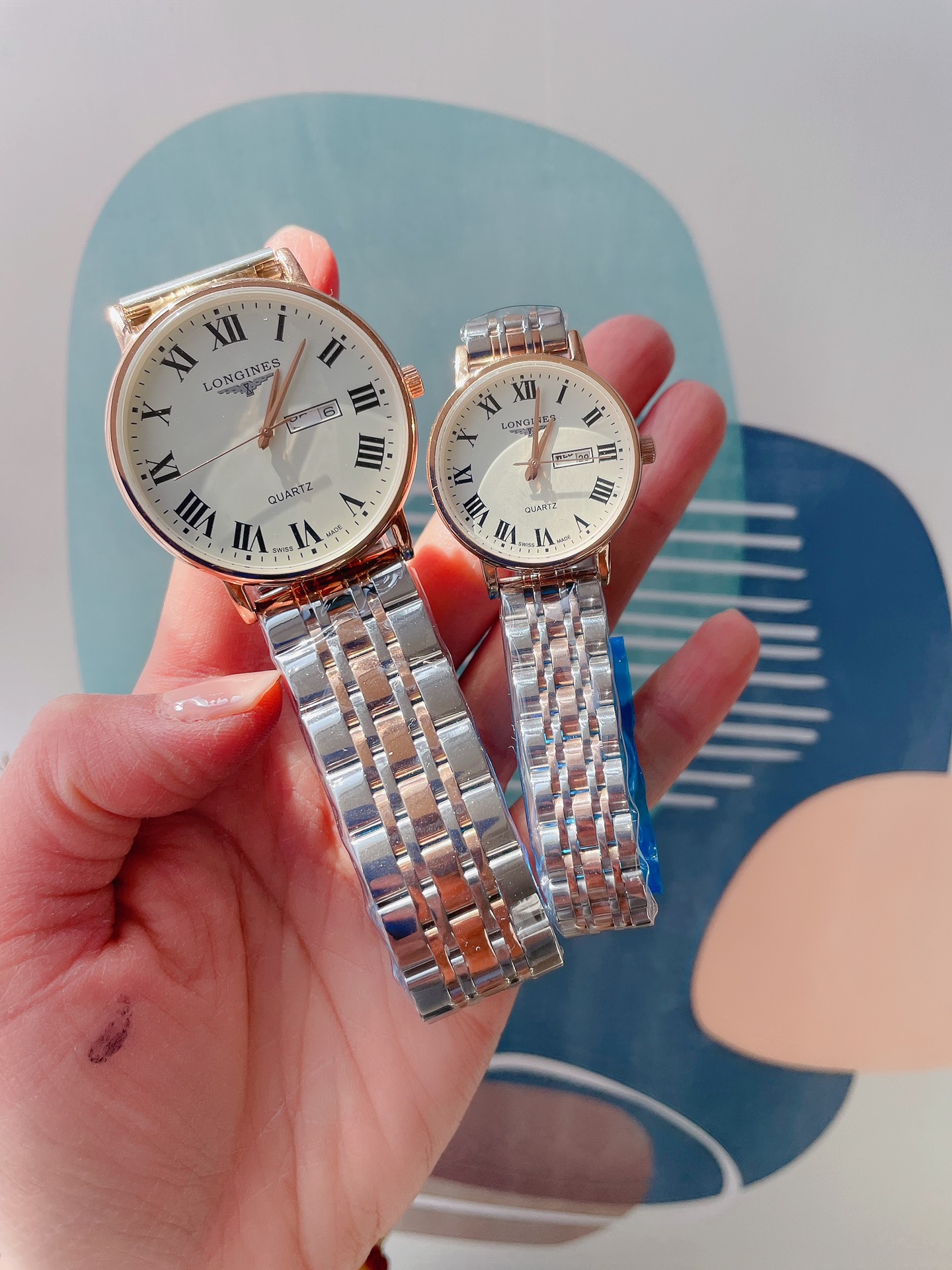 J5    浪琴  Longines  情侣对表 原装进口石英机芯 316L精钢表壳 直径男40mm女30mm 厚8mm如果今天的阳光停止了它耀眼的光芒。那么你的一个微笑，将照亮我的整个世界 实物拍摄 品质如一