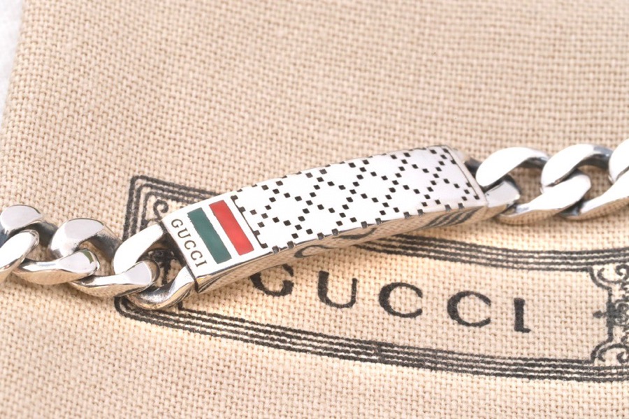Gucci Gucci 格纹珐琅手链