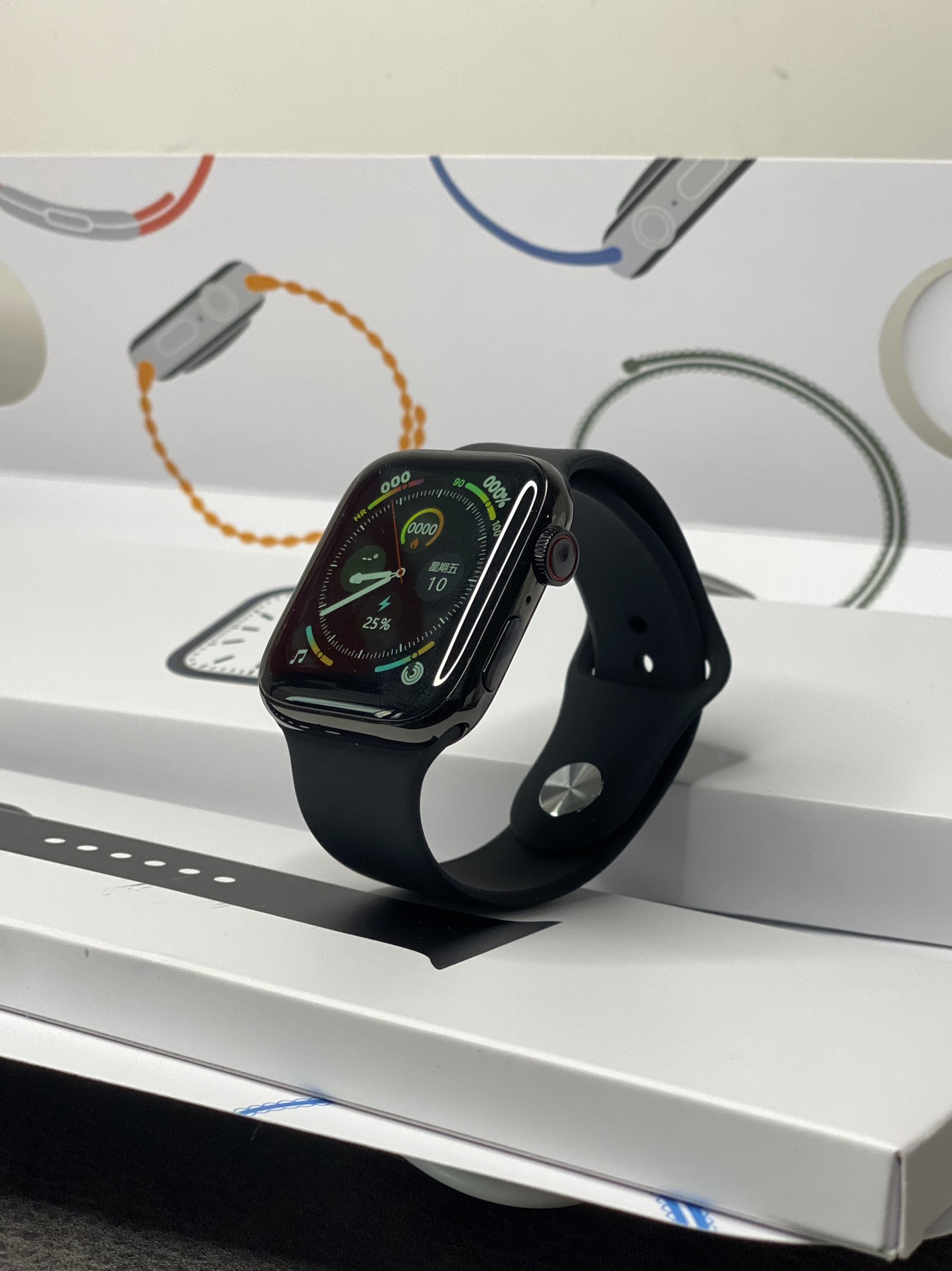 放店💰170 市面200
苹果Apple Watch Series 7代手表
手表外观及包装全网独家 序列号官网可查
支持离线收款 支付宝离线支付 不带手机也能付款
高清显示屏 45mm表盘 1.72屏幕 侧面单孔扬声器
新增功能 定位查找 距离测试 密码锁 拨打接听电话 听音乐
室内室外运动 呼吸训练 音乐控制 下载app连接同步手机电话簿、拨号、信息、QQ/微信通知、心率、测血压、血氧、睡眠、秒表、压力、梅脱、计算器、多种语言设置等
配件清单:手表主机-原配表带-赠送表带-无线充充电器-说明书-专柜同步包装
售后保修三个月 屏幕膜不撕外观没磨损可以退换‼️