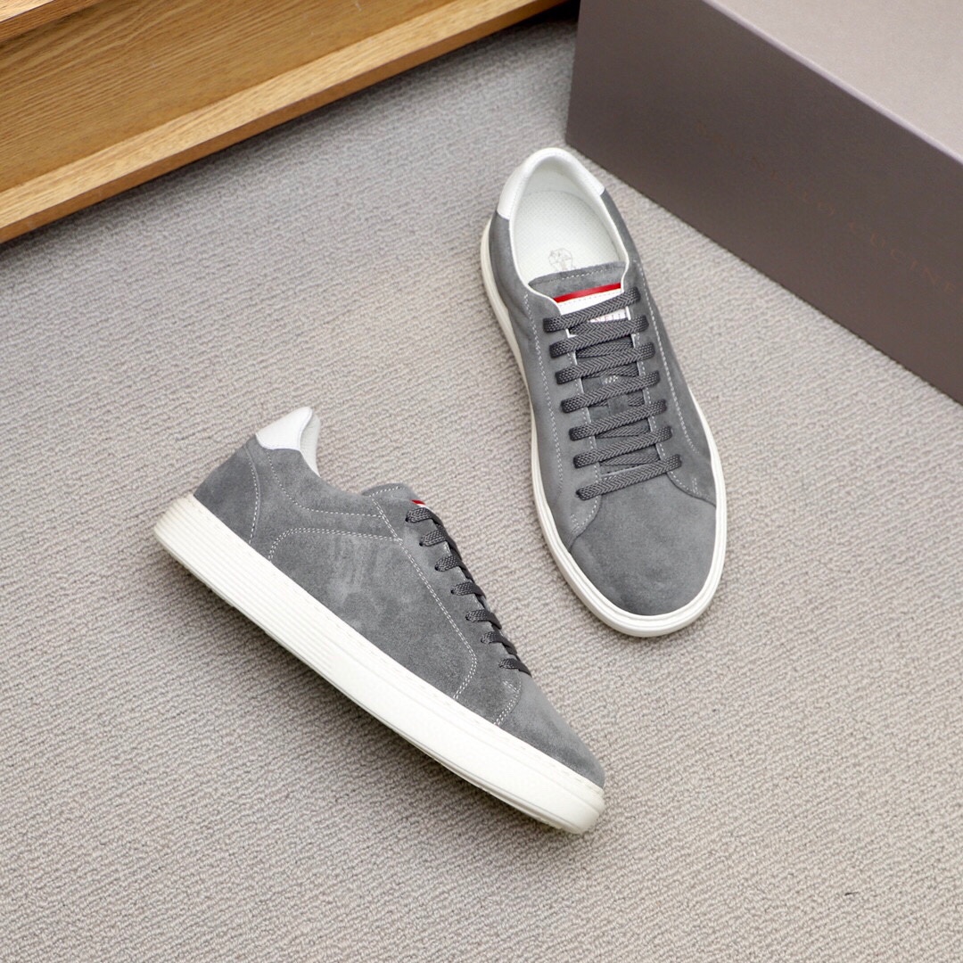 Brunello Cucinelli Primavera/Verano Nuevo Bloqueo de Color Tablero Deportivo Zapatos de Hombre ¡Este