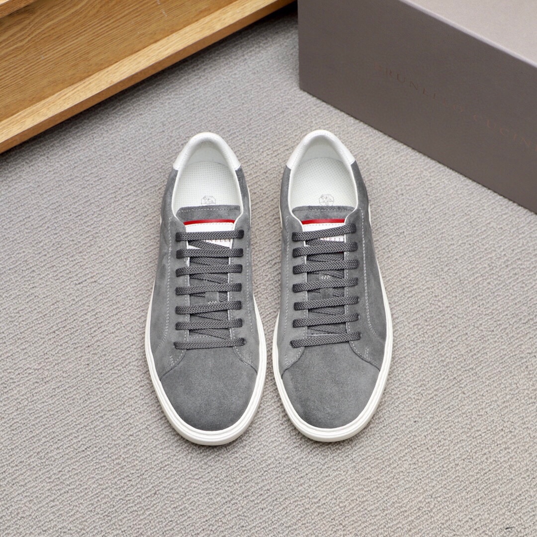 Brunello Cucinelli Primavera/Verano Nuevo Bloqueo de Color Tablero Deportivo Zapatos de Hombre ¡Este