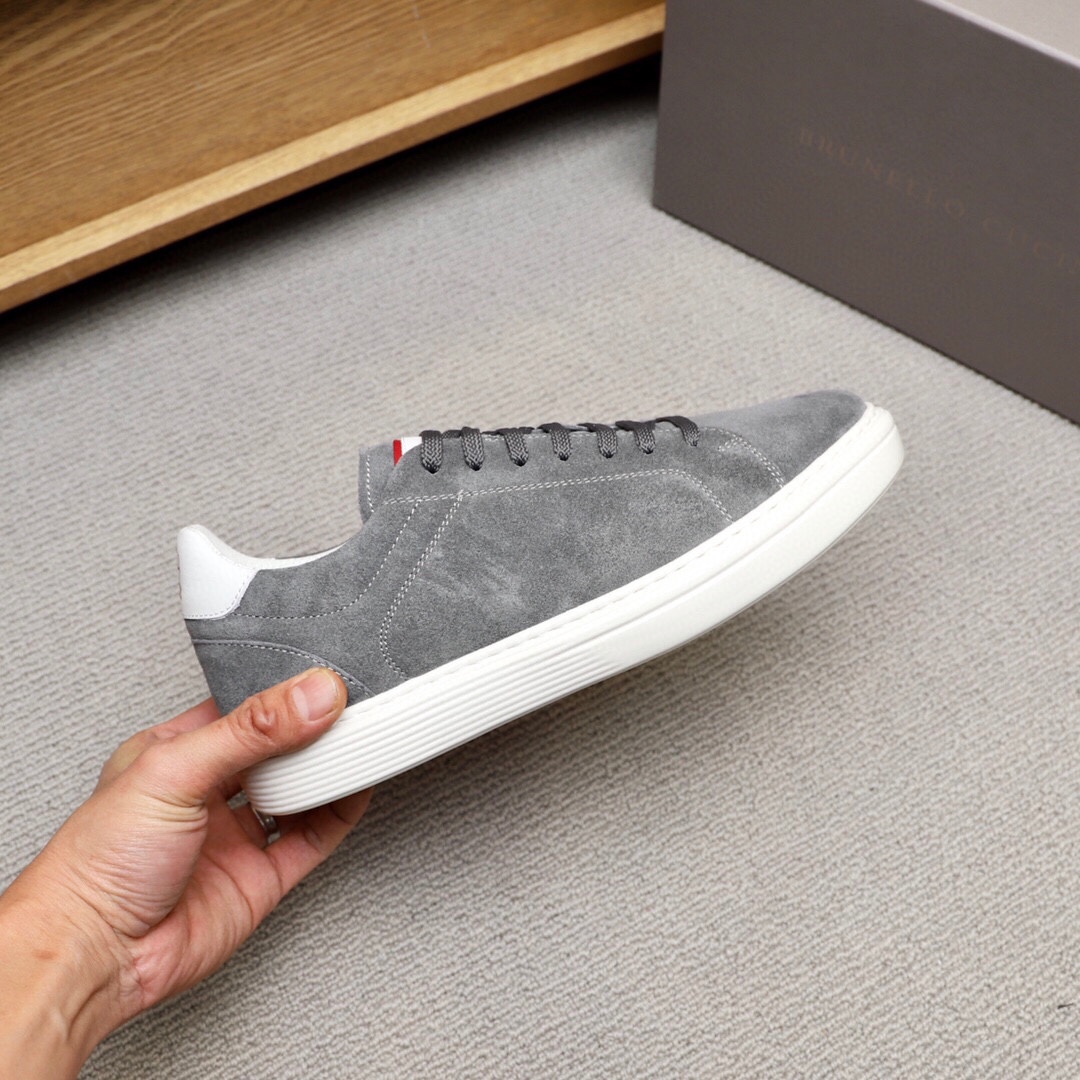 Brunello Cucinelli Primavera/Verano Nuevo Bloqueo de Color Tablero Deportivo Zapatos de Hombre ¡Este