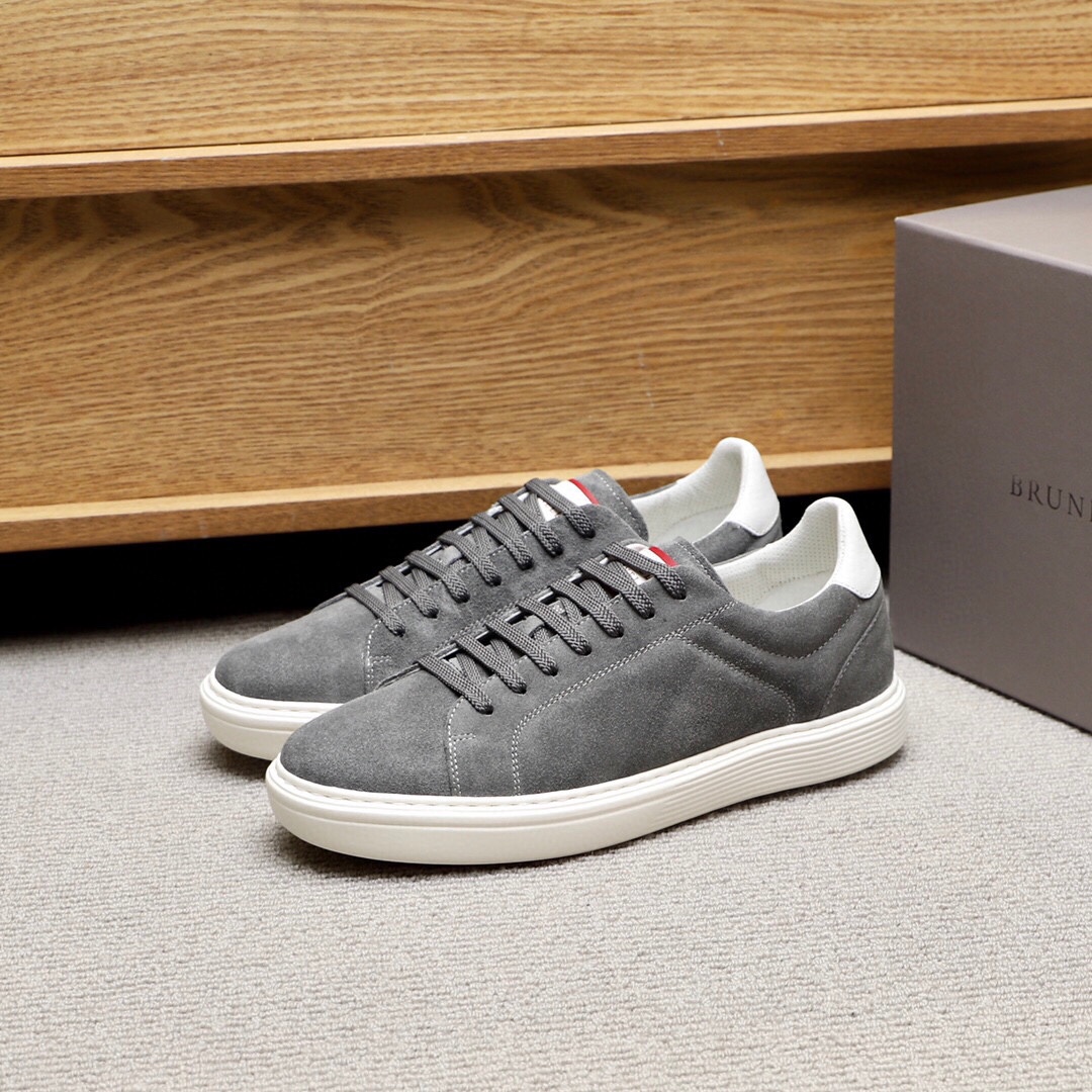 Brunello Cucinelli Primavera/Verano Nuevo Bloqueo de Color Tablero Deportivo Zapatos de Hombre ¡Este