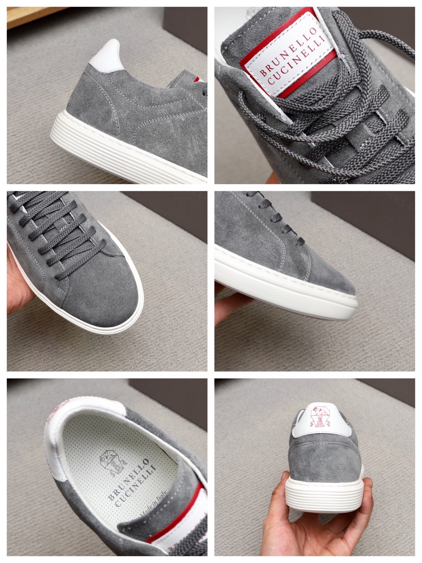 Brunello Cucinelli Primavera/Verano Nuevo Bloqueo de Color Tablero Deportivo Zapatos de Hombre ¡Este