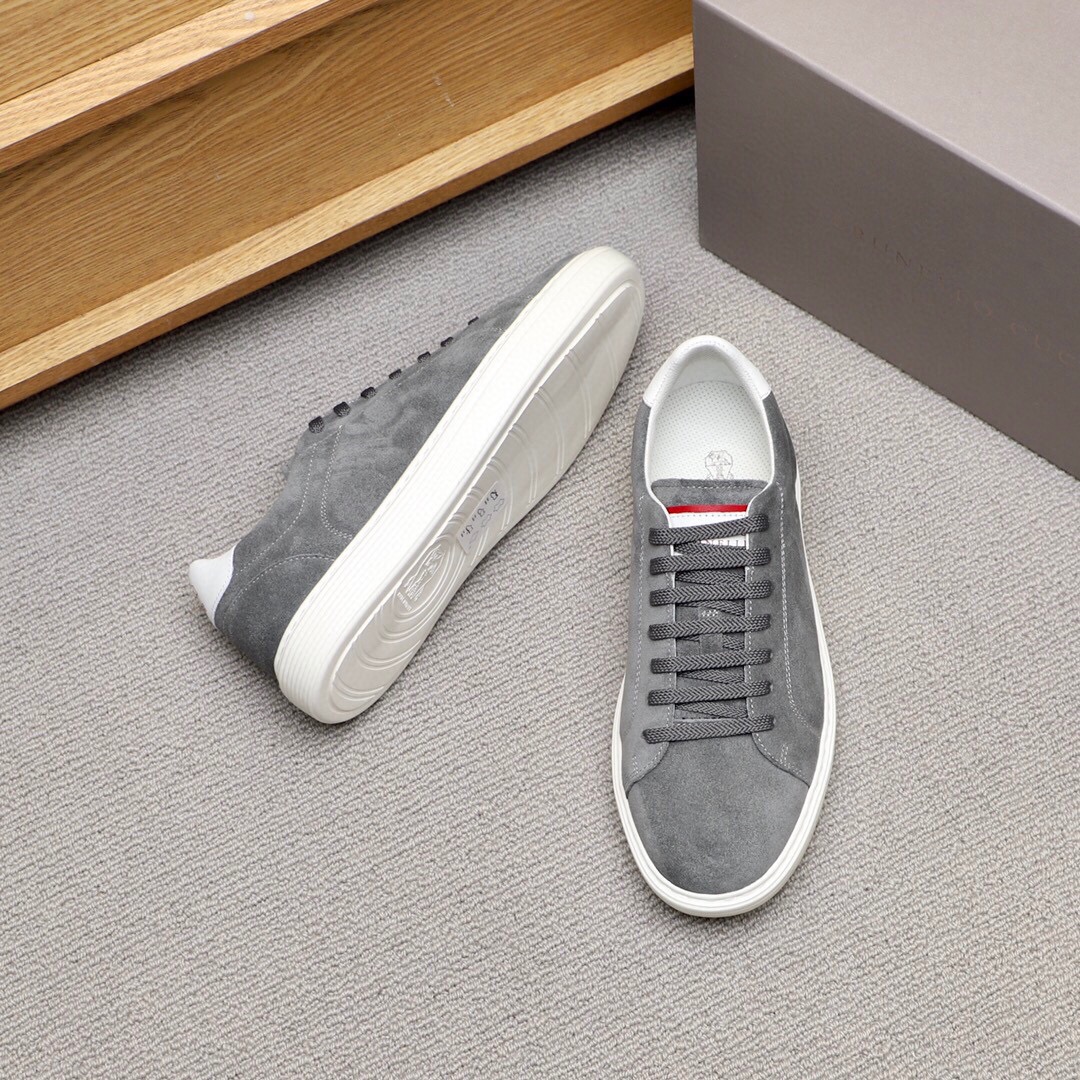 Brunello Cucinelli Primavera/Verano Nuevo Bloqueo de Color Tablero Deportivo Zapatos de Hombre ¡Este